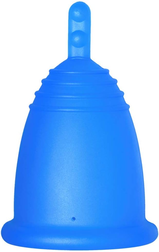 Me Luna Menstruationstasse Classic - Stiel - Blau - Größe L