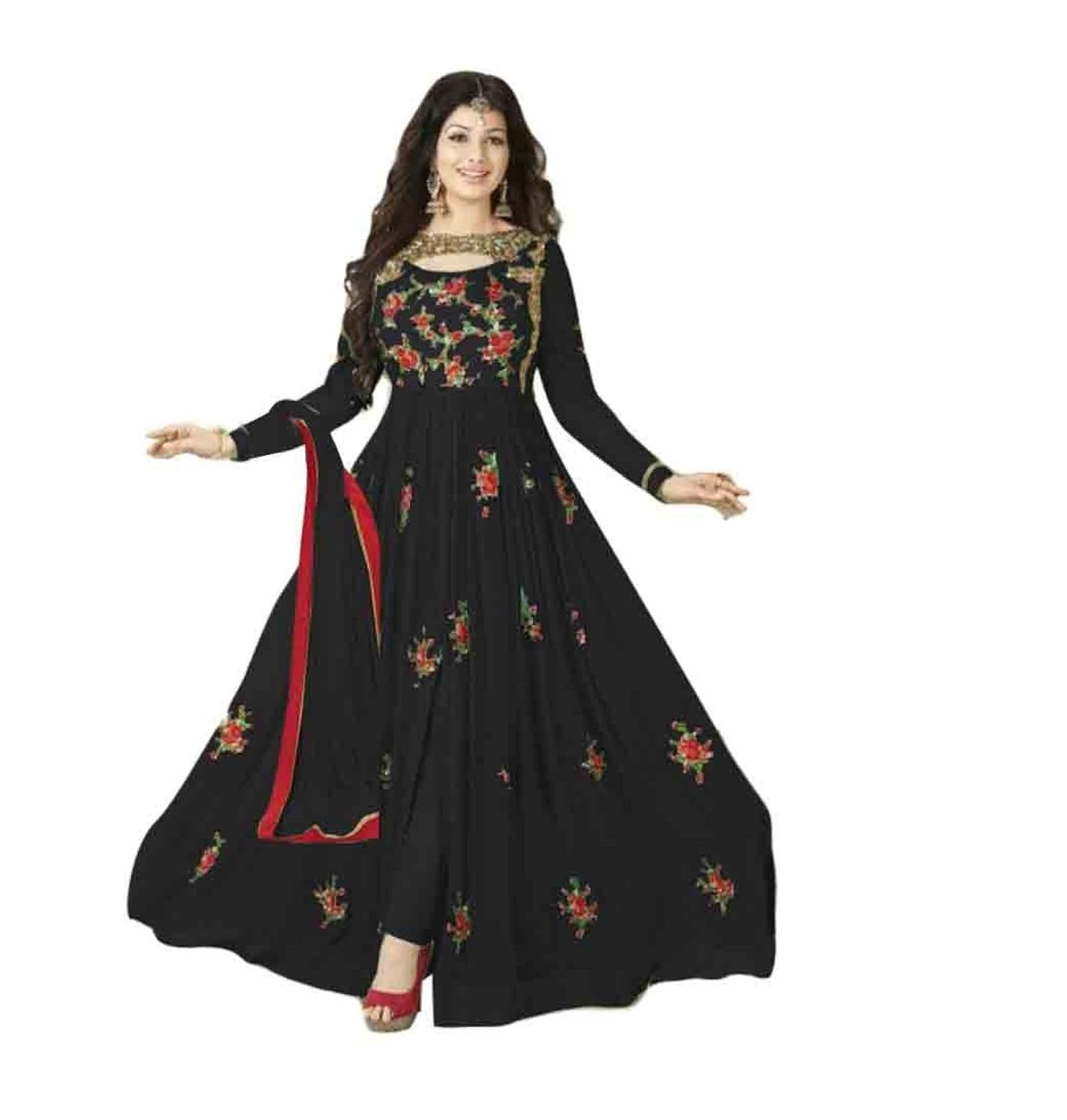 infotech women's faux georgette dress material