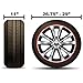 TCP Global Set of 2 Waterproof Vinyl RV Wheel & Tire Covers, Fits 26.75