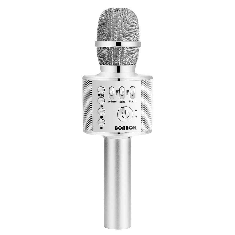 BONAOK Wireless Bluetooth Karaoke Microphone,3in1 Portable Handheld