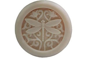 GRAINRAIN Round Dragonfly Silicone Soap Molds Soap Molds for Soap Making Silicon Molds for Soaps DIY Craft Handmade Soap Candle Plaster Resin Mould (11123)
