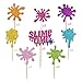 24pcs Glitter Slime Cupcake Toppers for Slime Birthday Party Shower Painting Party Art Themed Party Decoration Supplies
