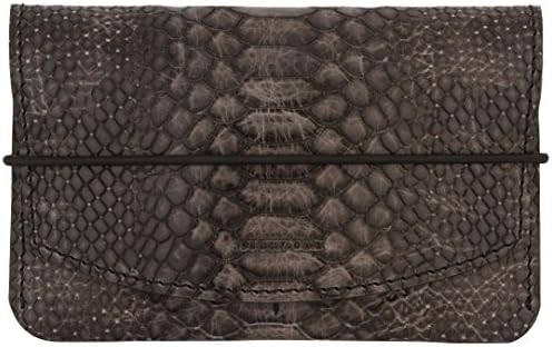 Leather Passport Holder – Multiple Passport Travel Organizer - Wallet Cover Case (organizer, grey snake)