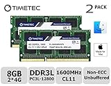Timetec Hynix IC 8GB KIT(2x4GB) Compatible for Apple DDR3L 1600MHz PC3L-12800 for Early/Mid/Late 2011, Mid/Late 2012, Early/Late 2013, Late 2014, Late 2015 MacBook Pro, iMac, Mac Mini (8GB KIT(2x4GB))