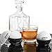 Elegant Round Ice Cube Mold - Sphere Ice Ball Maker - Creates Large 2.5 Inch Ice Balls - Ideal Gift for Whiskey and Cocktail Lovers - Set of 2 Silicone Trays