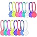 BBTO 16 Pieces Magnetic Twist Ties String Winder Cable Organizer Wrap for Earphone, Keychains Management, 8 Colors