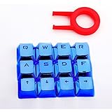 Redragon A103B Mechanical Keyboard Caps 12 Chrome keycaps QWER, ASDF, WASD, ARROW Keys MX Style with Key puller - Blue Brand: Redragon