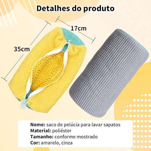 Saco de Lavagem Lava Tênis para Máquina Protege Sapatos e Calçados Geral