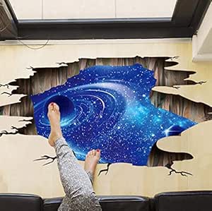 Planetas espaciales del espacio exterior 3D pegatinas de pared Cosmic