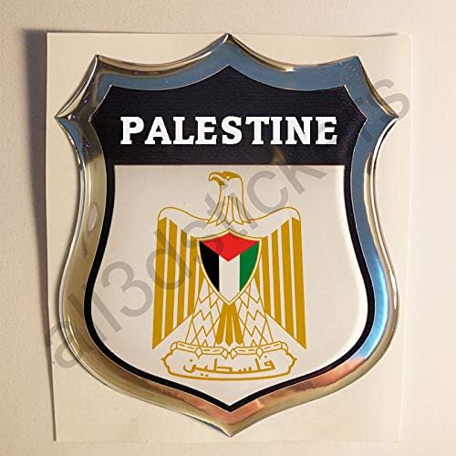 All3dstickers Sticker Palestine Resin 3D Emblem Palestine Coat of Arms Domed Doming