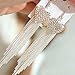 Voberry Vogue Lady Women's Party Tassels Heart Crystal Dangle Drop Long Earrings (Silver)