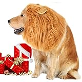 VIVREAL Lion Mane Costume for Dog - Lion Dog Costume Funny Adjustable Lion Wig Easy to Fit Medium to Large Sized Dog for Halloween Christmas Party with Ears,Large Dog Costume for Pet as Lion King