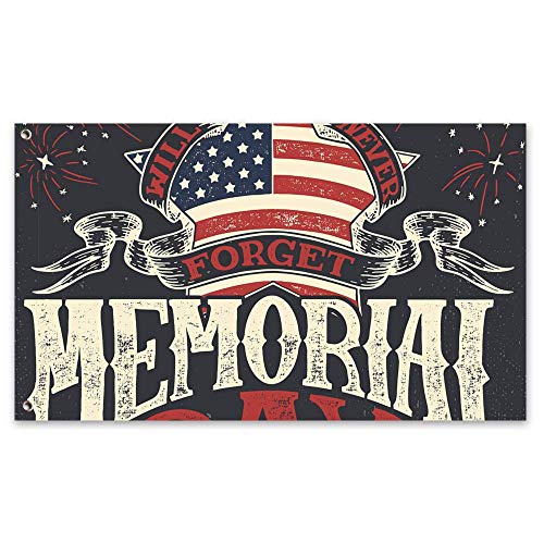 Yhsw Decorative Memorial Day Banner Flag Printed Flags Home