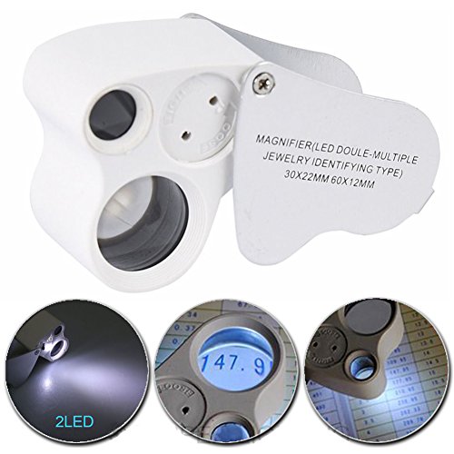 Buy JUN_L 30X 60x Double Loupe Loop Glass Jeweler Jewelry Magnifier