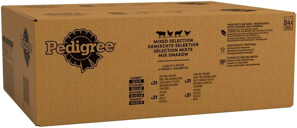 PEDIGREE Adult Dog Pouches Mixed Selection in Jelly 84x100g