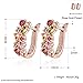 Girls' Women’s Stylish Jewelry U Shape AAA Zirconia Crystals Leverback Pierced Earrings
