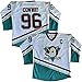 Charlie Conway #96 Mighty Ducks Movie Hockey Jersey White Green