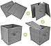 Greenco Foldable Storage Cubes, 6 pcs (Gray) | Closet Organizer Storage Basket/Box/Bin/Shelf | Cube Storage Organizer | Collapsible Storage Bins Boxes | Non-woven Cloth Fabric Bin Drawers/Baskets