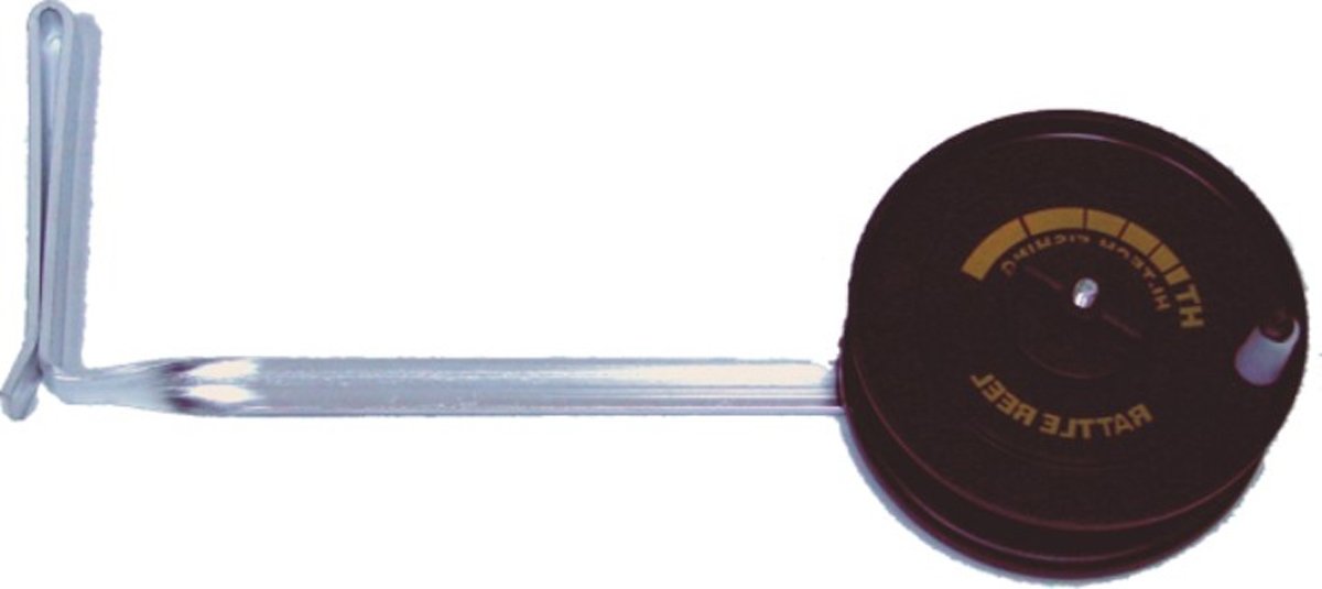 HT Enterprises Deluxe Rattle Reel with Arm and Drag, Red