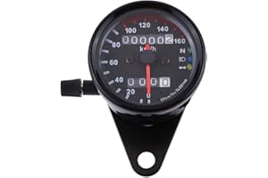 Motorcycle Odometer, Speedometer Gauge Universal Signal Dual Digital Display LED Backlight
