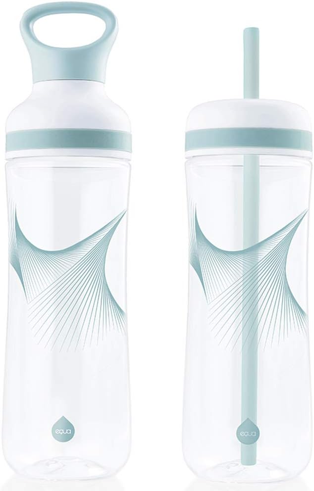 EQUA Wave Bottle 2-in-1, BPA Free, with Smoothie Lid and Straw, 750 ml