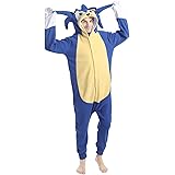 Oiziuzio Adult Animal Onesies Unisex Holloween Costume Hedgehog Pajamas for Women Men Blue