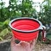 BLEDS Collapsible Dog Bowl, 2 Pack Small Dog Travel Bowls for Pet Cats Dogs, Pet Feeding Watering Bowls for Hiking Camping Includes 2 Carabiners (Blue + Red)
