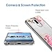 Vinve for LG G7 ThinQ Case, LG G7 Case, [Crystal Clear] Anti-Scratch Shockproof Cover Clear Hard Back Panel + TPU Bumper Slim Case for LG G7 ThinQ / G7 (Peony)