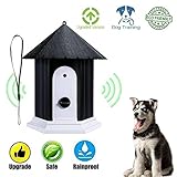 CY Outdoor Ultrasonic Dog Bark Controller No Barking House Anti-Barking Training Tool in Birdhouse Mode (Black)