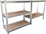 Hilka Tools SHG5175 175Kg 5 Tier Boltless Shelving Silver Garage Workshop view 4