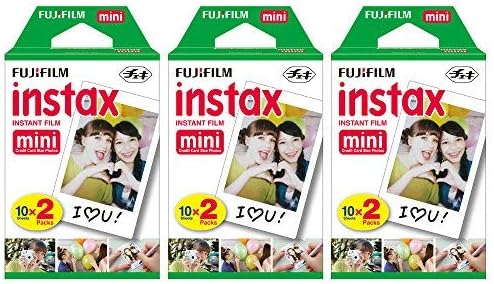Fujifilm Instax Mini Instant Film (3 Twin Packs, 60 Total Pictures) for Instax Cameras