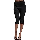 Floerns Women's Y2k Capri Leggings Elastic Waist Stretch Night Out Skinny Pants