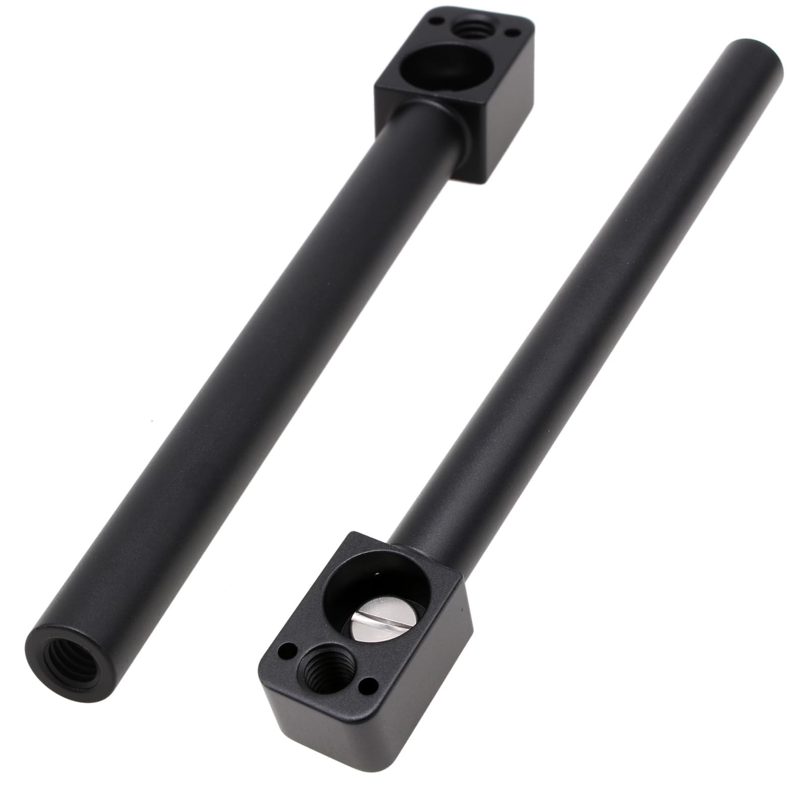 HangTon 19mm Support Rod Tube 3/8" Mounting for Sony ARRI RED Camera Wireless Follow Focus Lens Motor Shoulder Rail Accessory, 15cm Long (Black)