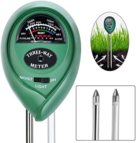 Soil Sensor Meter 3-in-1 PH Moisture light intensity Tester for Plants Care Garden Farm