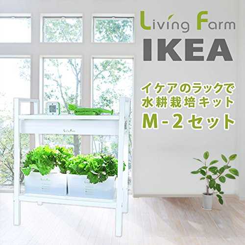 B07cgfd73s 植物栽培用led600w付き ｍ 2セット イケアのラックで水耕栽培キット リビングファーム ガーデン 憧れ
