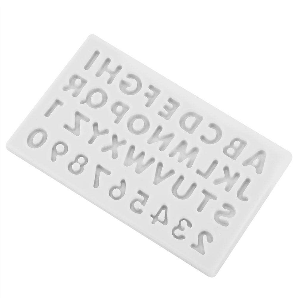 Letters Shape Silicone Cake for Home Oven Funding Chocolate Moulds Decorating Tool(Pink)