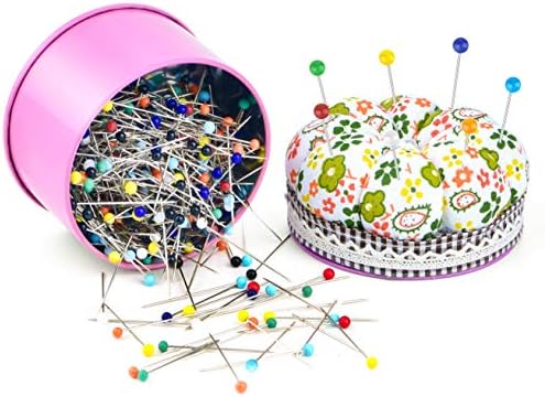 Zealor 500 Pieces Sewing Pins 38mm Glass Ball Head Pins for Dressmaking Jewelry Components Flower Decoration (500 Pcs)