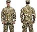 Camouflage Military Battle Dress Uniform Set, Coat + Pant Camo Paintball Hunting Clothing, ACU Type Tactical Military Combat Cargo BDU Suit