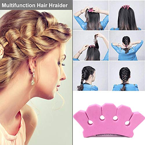 Hair Styling Set Kit, 20PCS Hair Styling Kit For Women Topsy Tail Hair Tools Haircut Clamp Women Girls Hair Bun Clip Maker Pads Hairpins Roller Braid Twist Sponge Hair Accessories for Hair Styles - Thumbnail 4