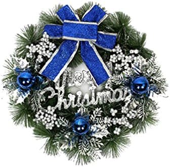 Merry Christmas Wreath, COOL99 Christmas Party Leaf Fall Door Wreath Door Wall Ornament Thanksgiving Day Decor (Blue, One Size)