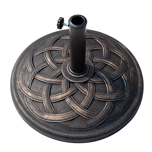 Polar Aurora 22″ Round Umbrella Base Stand Market Patio Yard Outdoor Heavy Duty Umbrella H ...