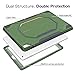 MoKo Case Fit iPad 9.7 5th/6th Generation - [Heavy Duty] Shockproof Full Body Rugged Hybrid Stand Cover with Built-in Screen Protector Compatible with Apple iPad 9.7 Inch 2018/2017, Army Green