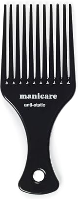 Manicare Afro Comb for Detangling & Styling - Wide Tooth Anti-Static