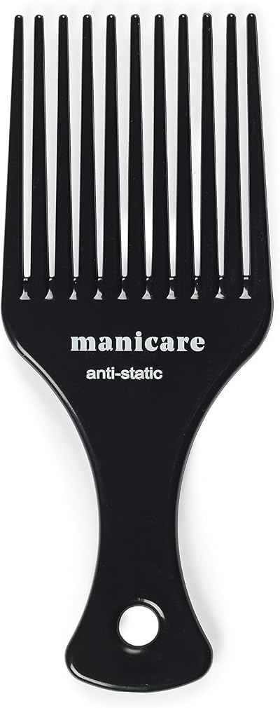 Manicare Afro Comb for Detangling & Styling - Wide Tooth Anti-Static