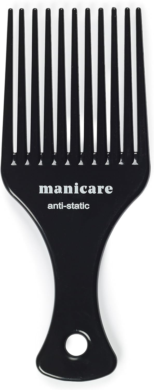 Manicare Afro Comb for Detangling & Styling - Wide Tooth Anti-Static