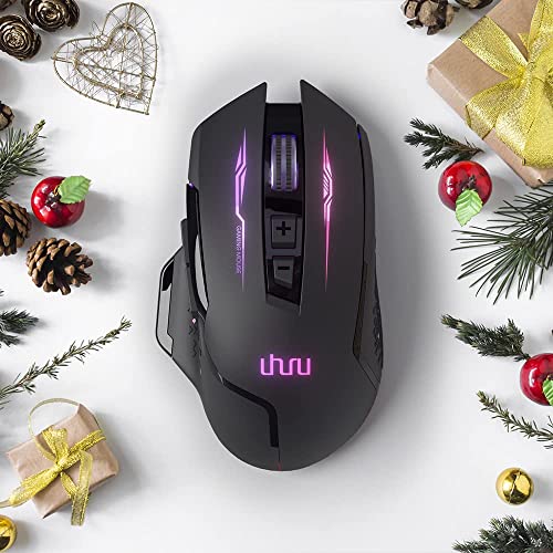Wireless Gaming Mouse, UHURU Wired Wireless TypeC Rechargeable
