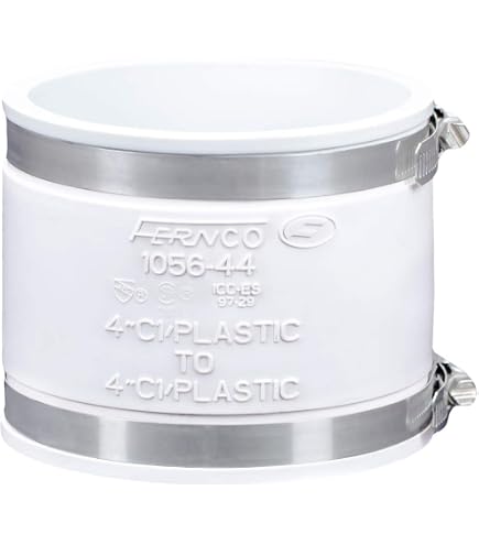Amazon.com: Fernco P1060-44 Flexible PVC Coupling For 4