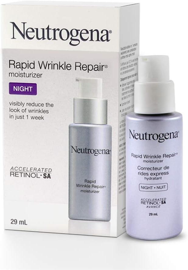 Neutrogena Anti Wrinkle Night Cream, Rapid Wrinkle Repair Face Moisturizer, 29 mL Buy Online at