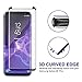 (Black)Samsung Galaxy S9 Plus Screen Protector, EcoPestuGo[2 Pack] Half Screen Tempered Glass Screen Protector [Case Friendly] [Anti-Scratch][Anti-Fingerprint][Bubble Free] for Samsung Galaxy S9 Plus