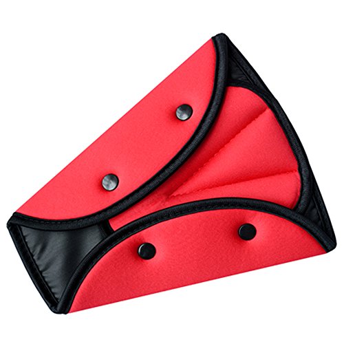 COGEEK Car Safety Belt Cover Adjuster Secured Seat Fit Toddler Kid Baby Adult Secure (Red) - Thumbnail 7